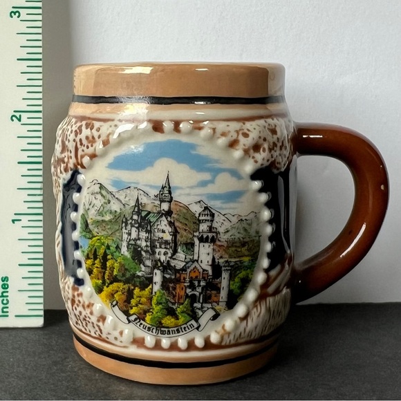 Mini Beer Stein Souvenir from Neuschwanstein Castle Bavaria Germany, Vintage - Picture 7 of 9